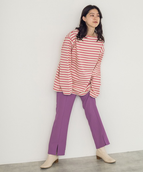 w closet（ダブルクローゼット）の「ボーダーボートネックロンTee（Tシャツ/カットソー・レディース・ホワイト×ピンク/グリーン系その他/ブラック×ホワイト/ホワイト系その他/ブルー系その他/グリーン系その他2・FREE）」の18枚目の写真