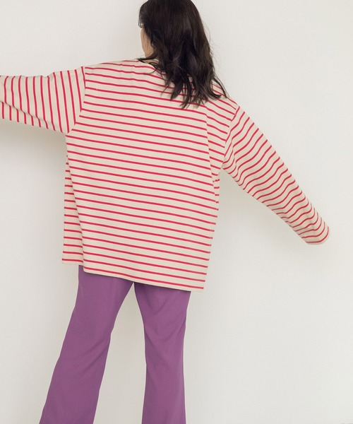 w closet（ダブルクローゼット）の「ボーダーボートネックロンTee（Tシャツ/カットソー・レディース・ホワイト×ピンク/グリーン系その他/ブラック×ホワイト/ホワイト系その他/ブルー系その他/グリーン系その他2・FREE）」の16枚目の写真