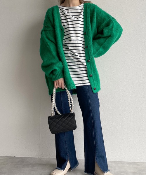 w closet（ダブルクローゼット）の「ボーダーボートネックロンTee（Tシャツ/カットソー・レディース・ホワイト×ピンク/グリーン系その他/ブラック×ホワイト/ホワイト系その他/ブルー系その他/グリーン系その他2・FREE）」の19枚目の写真