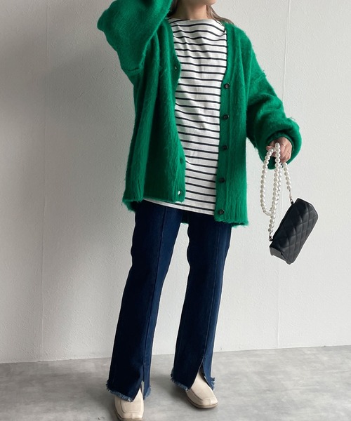 w closet（ダブルクローゼット）の「ボーダーボートネックロンTee（Tシャツ/カットソー・レディース・ホワイト×ピンク/グリーン系その他/ブラック×ホワイト/ホワイト系その他/ブルー系その他/グリーン系その他2・FREE）」の22枚目の写真