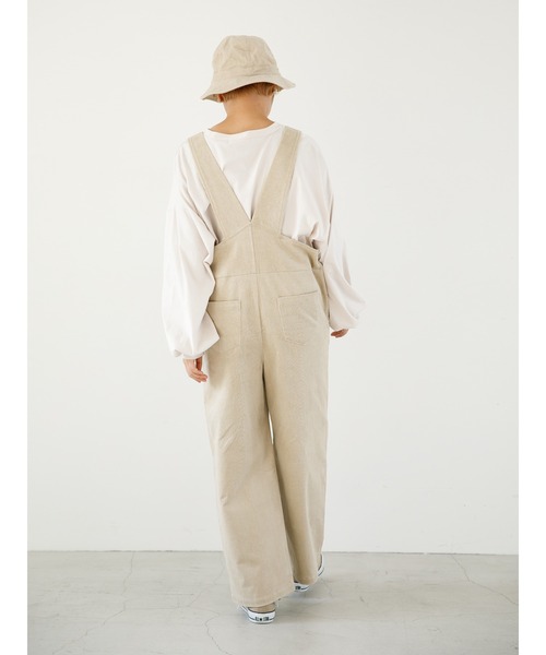 SLURR（スラ―）の「コーデュロイサロペット（サロペット/オーバーオール・レディース・アイボリー/モカ/ライトグリーン・FREE）」の5枚目の写真