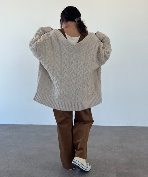 SLURR（スラ―）の「コーデュロイサロペット（サロペット/オーバーオール・レディース・アイボリー/モカ/ライトグリーン・FREE）」の13枚目の写真