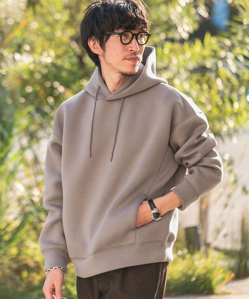 ITEMS URBANRESEARCH（アイテムズ アーバンリサーチ）の「ダンボール プルオーバーパーカー（パーカー・メンズ・ブラック/ブラウン/ベージュ/グレー・MEDIUM/LARGE）」の8枚目の写真