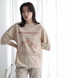 MJUKA. | TEE-SHIRT マチュピチュ刺繍半袖TEE(Tシャツ/カットソー)