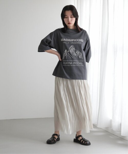 MJUKA.（ミューカ）の「TEE-SHIRT マチュピチュ刺繍半袖TEE（Tシャツ/カットソー・レディース・グレー/ベージュ/オフホワイト・FREE）」の20枚目の写真