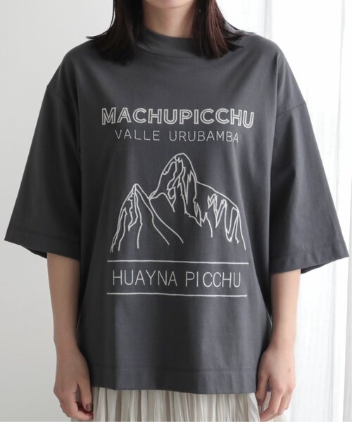 MJUKA.（ミューカ）の「TEE-SHIRT マチュピチュ刺繍半袖TEE（Tシャツ/カットソー・レディース・グレー/ベージュ/オフホワイト・FREE）」の17枚目の写真