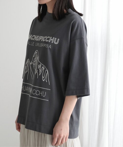 MJUKA.（ミューカ）の「TEE-SHIRT マチュピチュ刺繍半袖TEE（Tシャツ/カットソー・レディース・グレー/ベージュ/オフホワイト・FREE）」の16枚目の写真