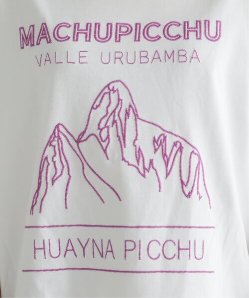 MJUKA.（ミューカ）の「TEE-SHIRT マチュピチュ刺繍半袖TEE（Tシャツ/カットソー・レディース・グレー/ベージュ/オフホワイト・FREE）」の4枚目の写真
