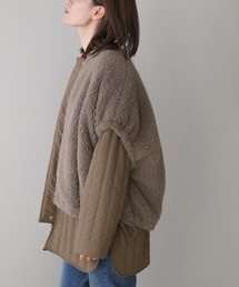 【WEB限定】コクーンボアベストセットキルトブルゾン