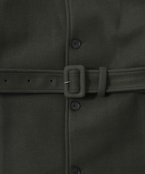 NIDO（ニド）の「ニットメルトンステンカラーコート（ステンカラーコート・メンズ・ブラック/グリーン・MEDIUM/LARGE）」の3枚目の写真