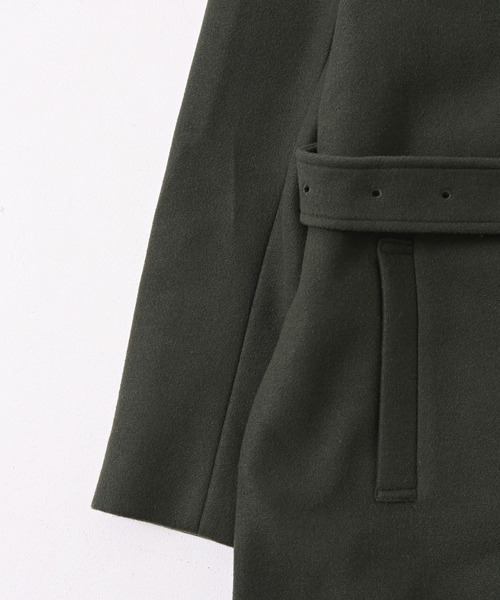 NIDO（ニド）の「ニットメルトンステンカラーコート（ステンカラーコート・メンズ・ブラック/グリーン・MEDIUM/LARGE）」の11枚目の写真