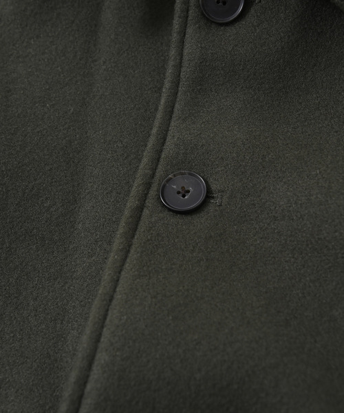 NIDO（ニド）の「ニットメルトンステンカラーコート（ステンカラーコート・メンズ・ブラック/グリーン・MEDIUM/LARGE）」の6枚目の写真
