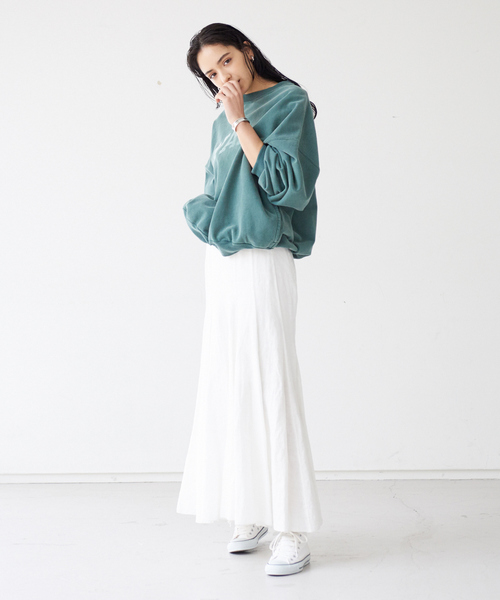 REMI RELIEF（レミレリーフ）の「【REMI RELIEF/レミレリーフ】別注YALEスウェット（スウェット・レディース・オフホワイト/グリーン/ブラック・フリー）」の17枚目の写真