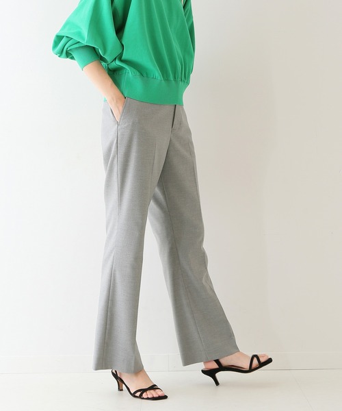 SLOBE IENA（スローブイエナ）の「TRトロストレートパンツ【手洗い可能】◆（スラックス・レディース・グリーン/グレー系その他・38/36）」の9枚目の写真