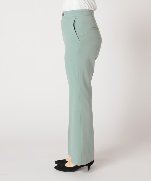 SLOBE IENA（スローブイエナ）の「TRトロストレートパンツ【手洗い可能】◆（スラックス・レディース・グリーン/グレー系その他・38/36）」の18枚目の写真