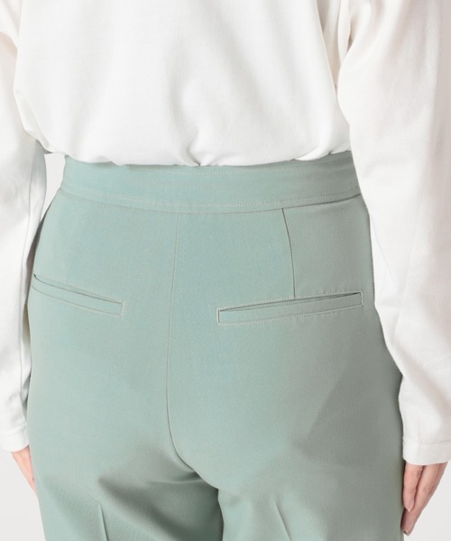 SLOBE IENA（スローブイエナ）の「TRトロストレートパンツ【手洗い可能】◆（スラックス・レディース・グリーン/グレー系その他・38/36）」の21枚目の写真