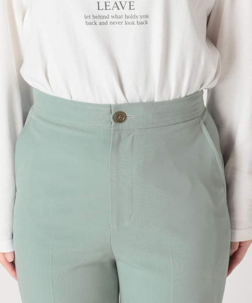 SLOBE IENA（スローブイエナ）の「TRトロストレートパンツ【手洗い可能】◆（スラックス・レディース・グリーン/グレー系その他・38/36）」の20枚目の写真