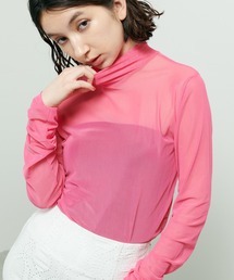 Lui's | シアーインナーハイネックトップス(Tシャツ/カットソー)