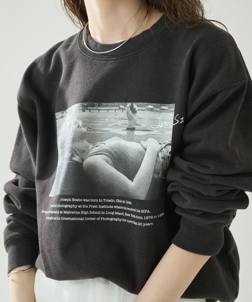 mystic（ミスティック）の「ジョースザボ別注スウェット Sleeping girl（スウェット・レディース・オフホワイト/ブラック・FREE）」の9枚目の写真