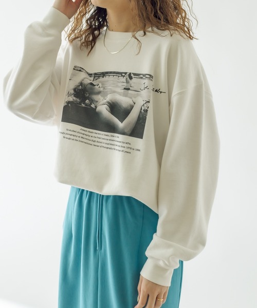 mystic（ミスティック）の「ジョースザボ別注スウェット Sleeping girl（スウェット・レディース・オフホワイト/ブラック・FREE）」の14枚目の写真