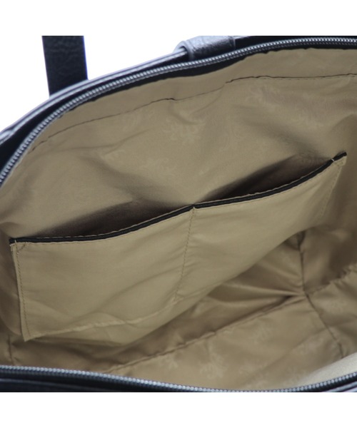 GUSCIO(グッシオ)の「【グッシオベーシック】ベルトデザインラウンドトートバッグ ハンドル調節 通勤通学 A4対応(トートバッグ・レディース・ブラック/ダークブルー/キャメル/ベージュ系・FREE)」の14枚目の写真
