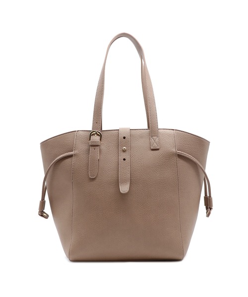GUSCIO(グッシオ)の「【グッシオベーシック】ベルトデザインラウンドトートバッグ ハンドル調節 通勤通学 A4対応(トートバッグ・レディース・ブラック/ダークブルー/キャメル/ベージュ系・FREE)」の7枚目の写真