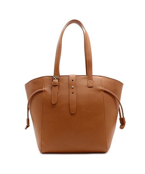 GUSCIO(グッシオ)の「【グッシオベーシック】ベルトデザインラウンドトートバッグ ハンドル調節 通勤通学 A4対応(トートバッグ・レディース・ブラック/ダークブルー/キャメル/ベージュ系・FREE)」の16枚目の写真