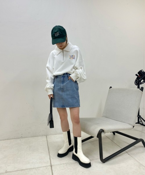 WHO'S WHO gallery(フーズフーギャラリー)の「カラーサイドゴアブーツ(ブーツ・レディース・グリーン/ブラック/オフホワイト・LARGE/MEDIUM)」の10枚目の写真