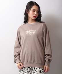 ワイドシルエットトレーナー ミニ裏毛スウェット