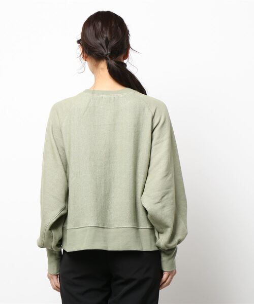 Samansa Mos2（サマンサ モスモス）の「ロゴスウェットプルオーバー（Tシャツ/カットソー・レディース・カーキ/キナリ/グレー/ピンク・ﾌﾘ-）」の5枚目の写真