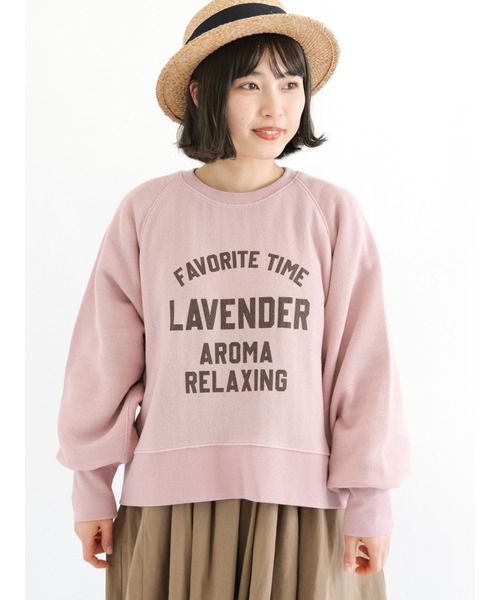 Samansa Mos2（サマンサ モスモス）の「ロゴスウェットプルオーバー（Tシャツ/カットソー・レディース・カーキ/キナリ/グレー/ピンク・ﾌﾘ-）」の4枚目の写真