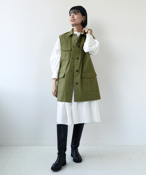 ミリタリーベスト◇（ベスト）｜Simplicite（サンプリシテ）の