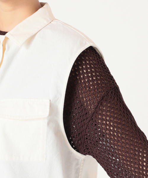 Simplicite(サンプリシテ)の「ミリタリーベスト◆(ベスト・レディース・ホワイト/カーキ・FREE)」の12枚目の写真