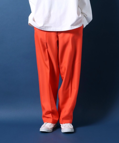 ANPAS(アンパス)の「Twill Fabric Wide Pants/ツイル ワイドパンツ チノパンツ ワークパンツ カラーパンツ セットアップ対応(チノパンツ・メンズ・ブラック/ダークグリーン/ベージュ/ブラウン/レッド/イエロー/オレンジ・M/L/XL/S)」の7枚目の写真