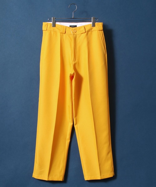 ANPAS(アンパス)の「Twill Fabric Wide Pants/ツイル ワイドパンツ チノパンツ ワークパンツ カラーパンツ セットアップ対応(チノパンツ・メンズ・ブラック/ダークグリーン/ベージュ/ブラウン/レッド/イエロー/オレンジ・M/L/XL/S)」の12枚目の写真