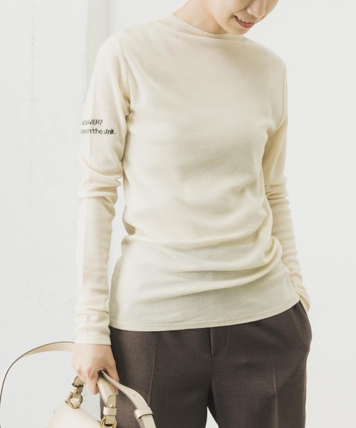 URBAN RESEARCH(アーバンリサーチ)の「bolsista Slim Fit Mockneck(ニット/セーター・レディース・ブラック/オフホワイト/モカ・FREE)」の2枚目の写真