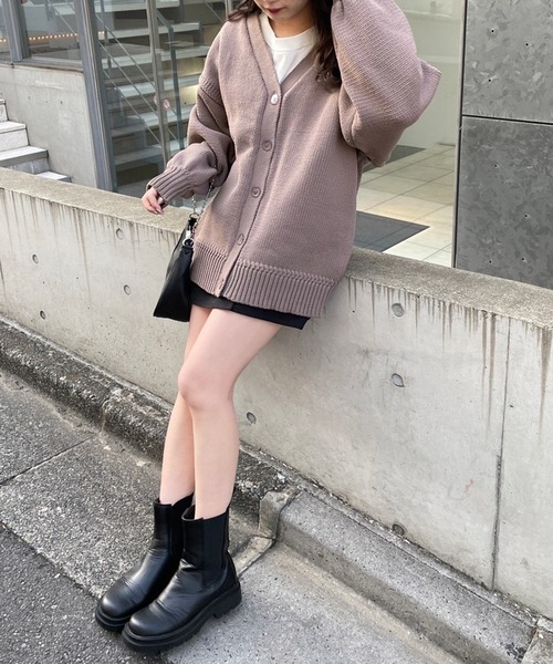 one after another NICE CLAUP(ワンアフターアナザーナイスクラップ)の「マルチWAYカーディガン 袖取り外し可能(カーディガン/ボレロ・レディース・アイボリー/モカ/ラベンダー・FREE)」の8枚目の写真