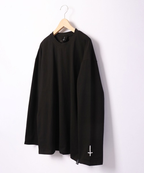 ByTheR（バイザアール）の「BYTHER 韓国ブランド クロス刺繍長袖Tシャツ（Tシャツ/カットソー・メンズ・ブラック・FREE）」の10枚目の写真