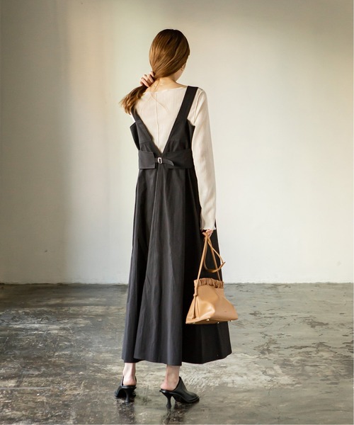 Noble(ノーブル)の「シアークレープジャージロングTシャツ(Tシャツ/カットソー・レディース・アイボリー/ブラック・FREE)」の20枚目の写真