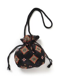 刺繍巾着ポシェット