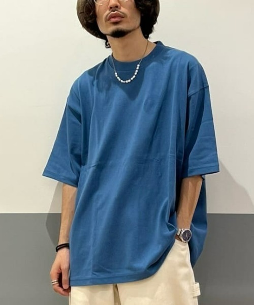 BACK NUMBER（バックナンバー）の「【BACK NUMBER】ビッグシルエットヘビーウェイトＴシャツ（Tシャツ/カットソー・メンズ・イエロー/ブラック/ライトグレー/ベージュ/グリーン/ブルー・M/XL/L/S）」の6枚目の写真