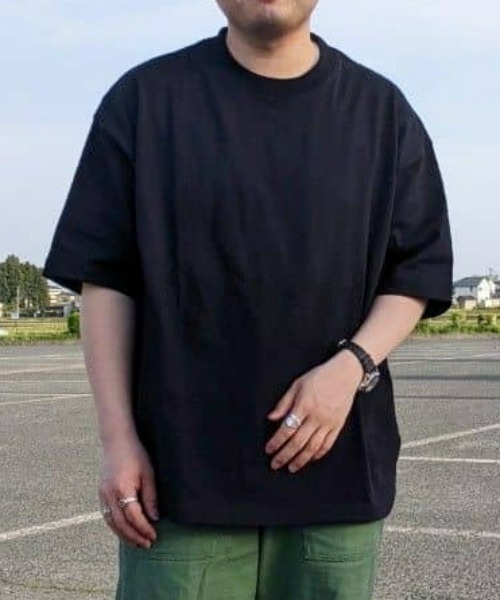 BACK NUMBER（バックナンバー）の「【BACK NUMBER】ビッグシルエットヘビーウェイトＴシャツ（Tシャツ/カットソー・メンズ・イエロー/ブラック/ライトグレー/ベージュ/グリーン/ブルー・M/XL/L/S）」の2枚目の写真