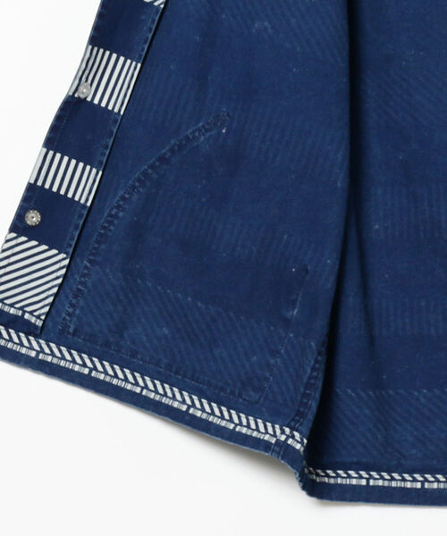 REMI RELIEF(レミレリーフ)の「REMI RELIEF × BEAMS PLUS / 別注 Outside Parka Indigo Border(ブルゾン・メンズ・その他・SMALL/MEDIUM/LARGE/X-LARGE)」の5枚目の写真