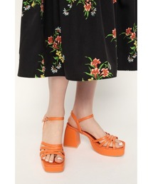 SQUARE PLATFORM HEELED SANDAL スクエア プラットフォーム ヒール サンダル