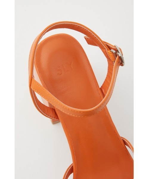 SLY(スライ)の「SQUARE PLATFORM HEELED SANDAL スクエア プラットフォーム ヒール サンダル(サンダル・レディース・ブラック/オレンジ・SMALL/MEDIUM/LARGE)」の7枚目の写真