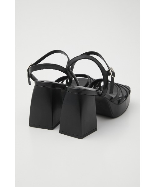 SLY(スライ)の「SQUARE PLATFORM HEELED SANDAL スクエア プラットフォーム ヒール サンダル(サンダル・レディース・ブラック/オレンジ・SMALL/MEDIUM/LARGE)」の11枚目の写真