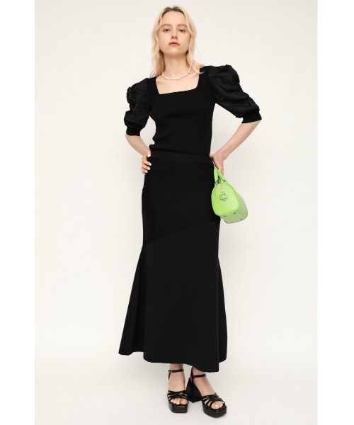 SLY(スライ)の「SQUARE PLATFORM HEELED SANDAL スクエア プラットフォーム ヒール サンダル(サンダル・レディース・ブラック/オレンジ・SMALL/MEDIUM/LARGE)」の3枚目の写真