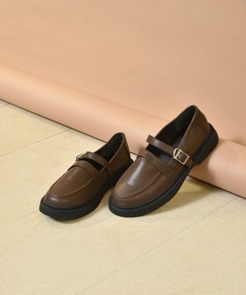 ems excite（エムズエキサイト）の「ベルトローファー（ローファー・レディース・ブラウン/ブラック/オフホワイト・M/L）」の3枚目の写真