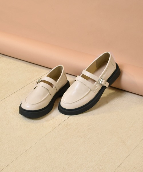 ems excite（エムズエキサイト）の「ベルトローファー（ローファー・レディース・ブラウン/ブラック/オフホワイト・M/L）」の2枚目の写真