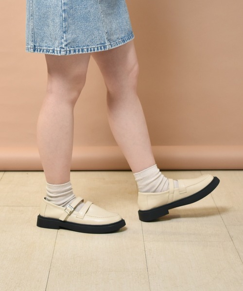 ems excite（エムズエキサイト）の「ベルトローファー（ローファー・レディース・ブラウン/ブラック/オフホワイト・M/L）」の7枚目の写真